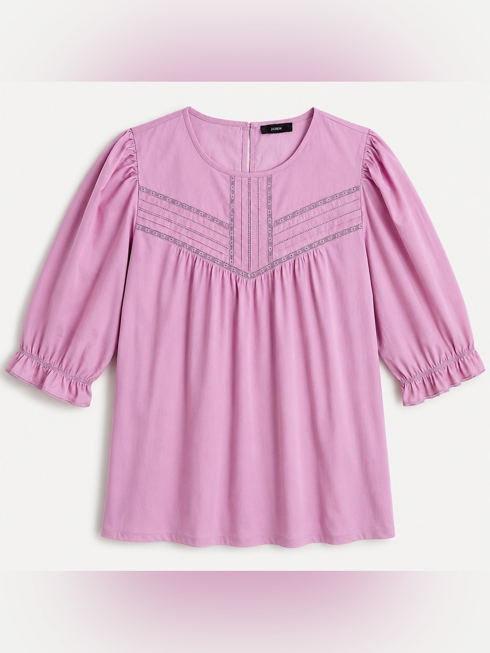 J Crew puff sleeve woven lace top, medium